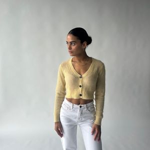 Kendal Jenner vibe Mohair Yellow Sweater
